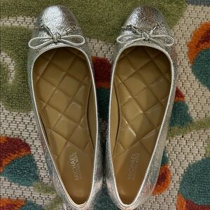 Michael Kors Metallic Silver Flats